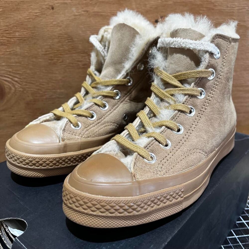 Converse Women's Tan and Brown Trainers